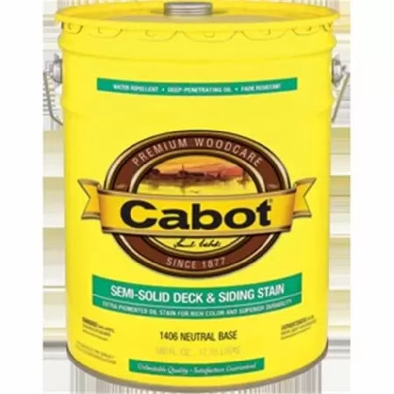 Cabot Semi-Solid Deck & Siding Stain Neutral Base 5 Gallon (5 Gallon, Neutral Base)