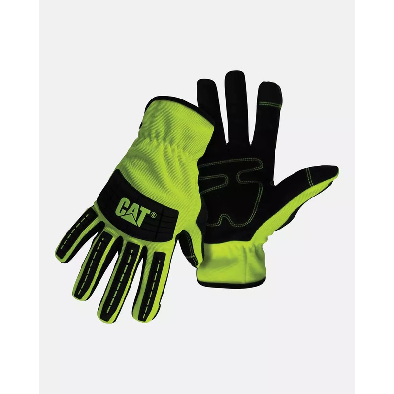 CAT Men’s Hi-Vis Touchscreen High Impact Utility Gloves Extra Large, HiVis Yellow