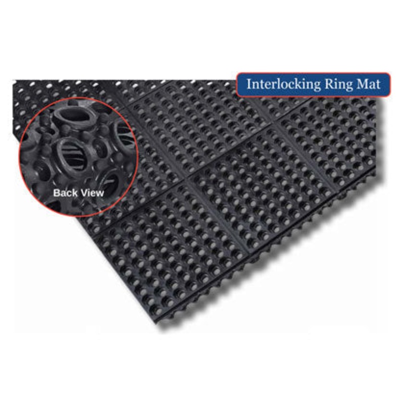 QRRI Flexgard Interlocking Ring Mat  36 in. L x 36 in. W