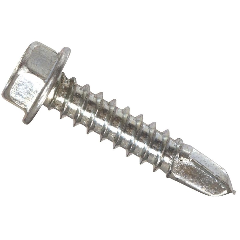 Hillman #10 – 16 x 3/4 In. Hex Washer Head Self-Drilling Sheet Metal Screw (100 Ct.)