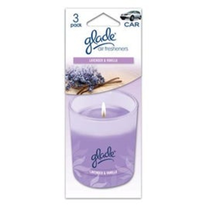 Car Air Freshener, Paper Candle With Lavender/Vanilla Scent, 3-Pk.