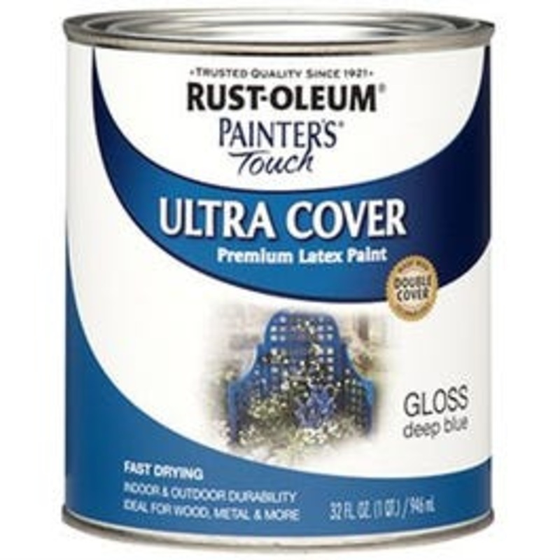 Painter’s Touch Ultra Cover Latex Paint, Deep Blue, Qt.