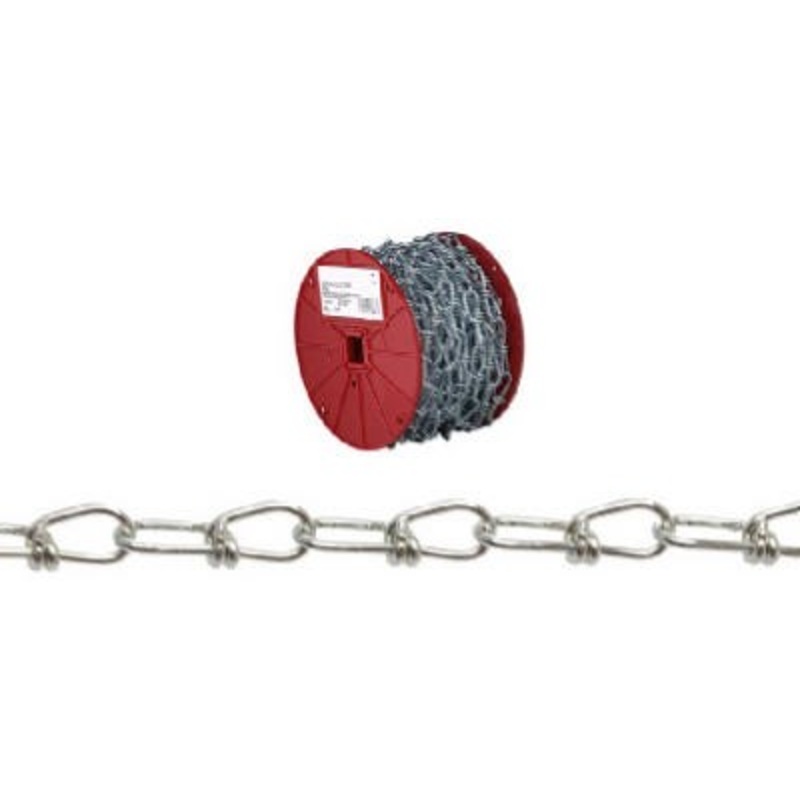 Campbell #1 Inco Double Loop (Inco) Chain, Zinc Plated, 250′ per Reel