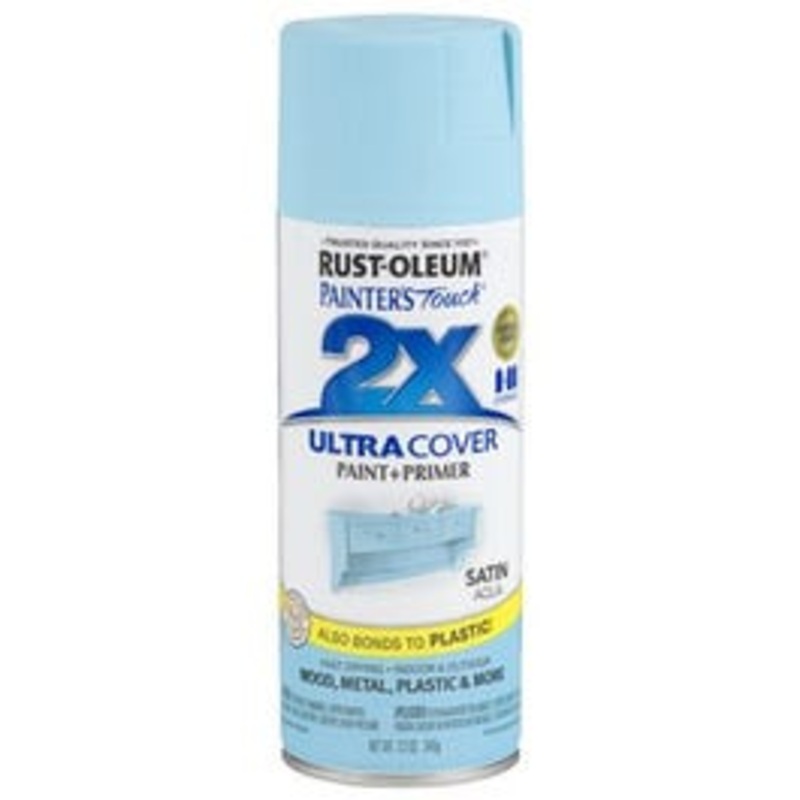 Painter’s Touch 2X Spray Paint, Satin Aqua, 12-oz.