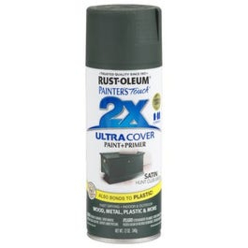 Painter’s Touch 2X Spray Paint, Satin Hunt Club Green, 12-oz.