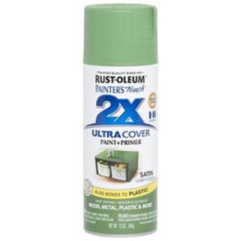 Painter’s Touch 2X Spray Paint, Satin Leafy Green, 12-oz.