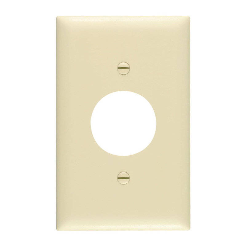 Pass & Seymour Single Receptacle Openings, One Gang, Ivory