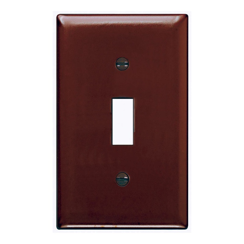 Pass & Seymour Toggle Switch Openings, One Gang, Brown