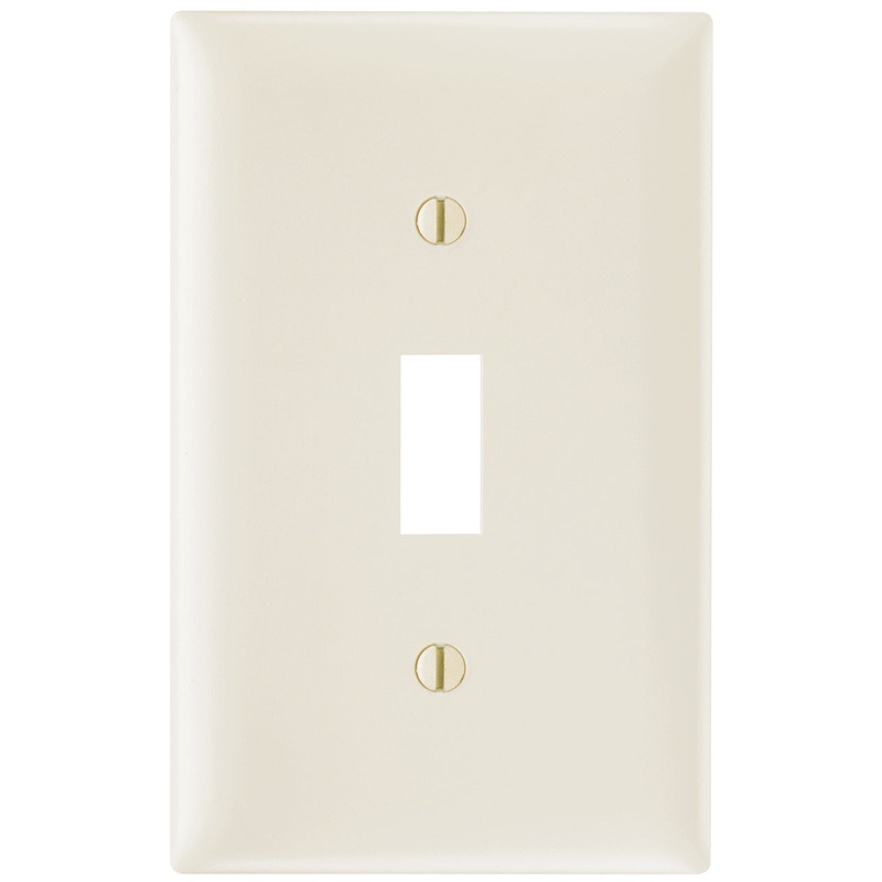 Pass & Seymour Toggle Switch Openings, One Gang, Light Almond