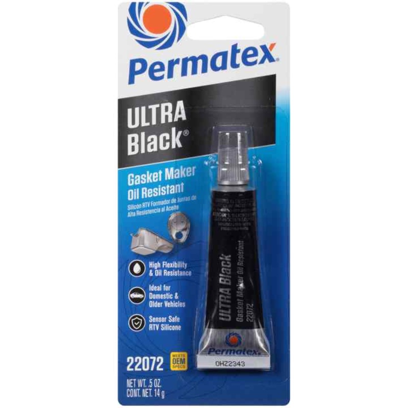 Permatex Ultra Black Rtv Silicone Gasket Maker, .5 Oz