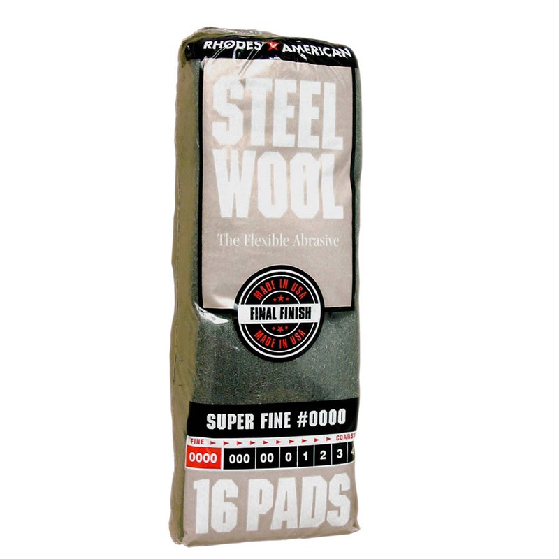 Homax Steel Wool, Super Fine, Grade #0000 16 Pads