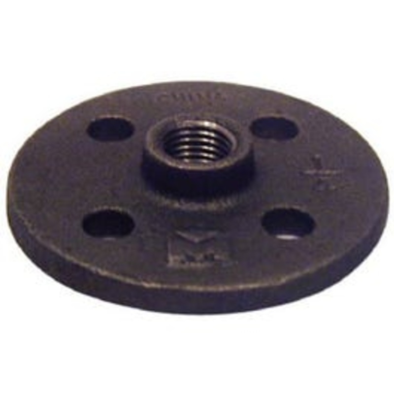 Pipe Fitting, Black Floor Flange, 3/8-In.