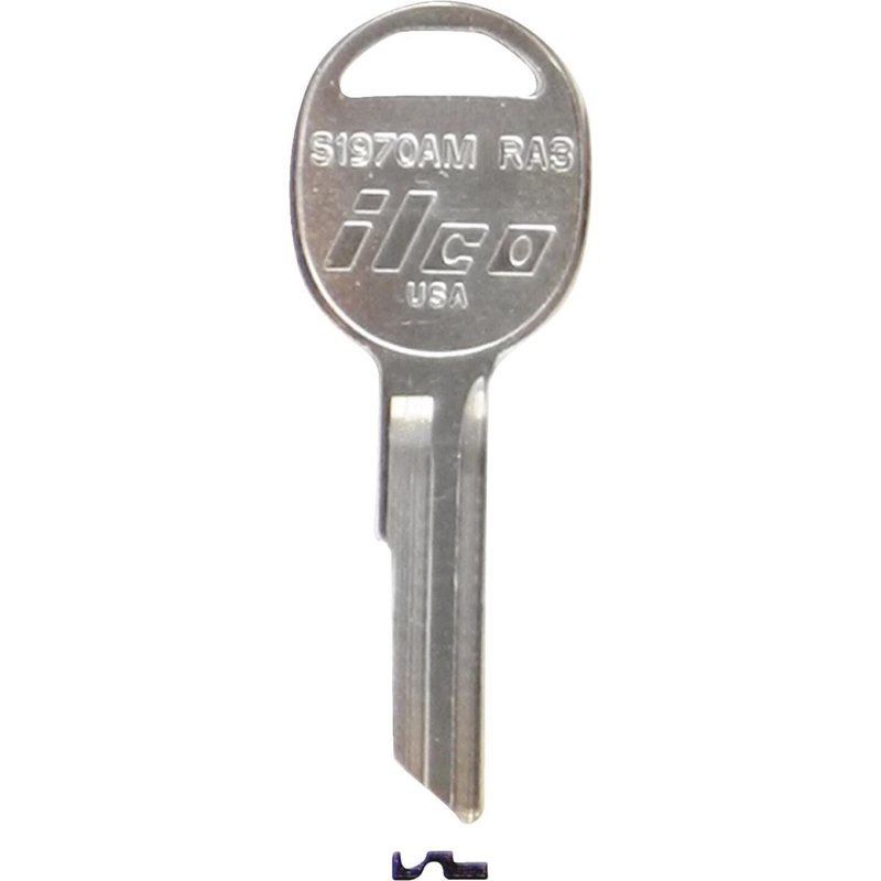 ILCO AMC Nickel Plated Automotive Key, RA3 (10-Pack)