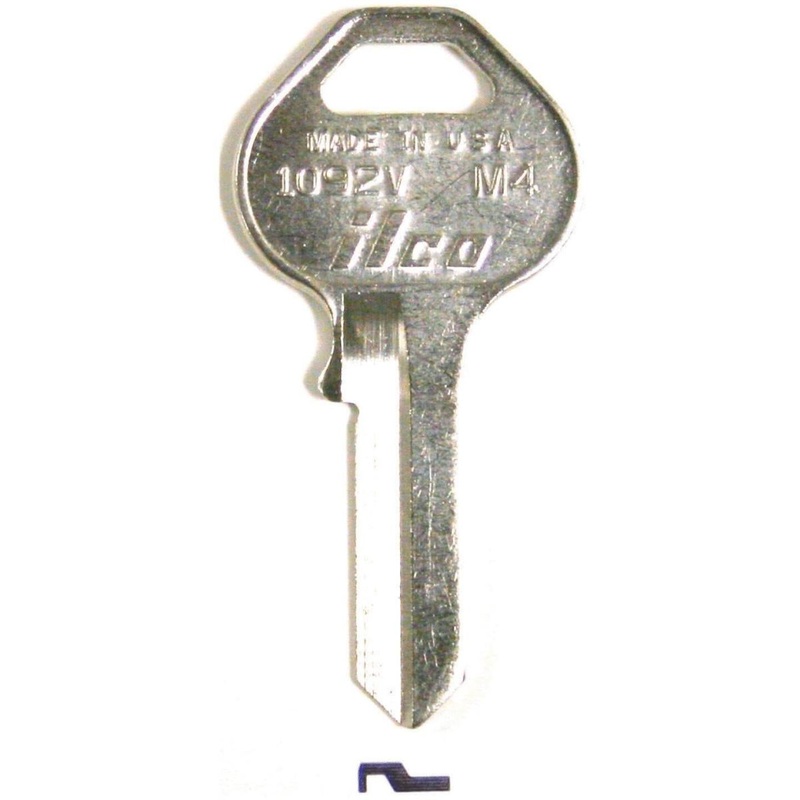 ILCO Master Nickel Plated Padlock Key, M4 (10-Pack)