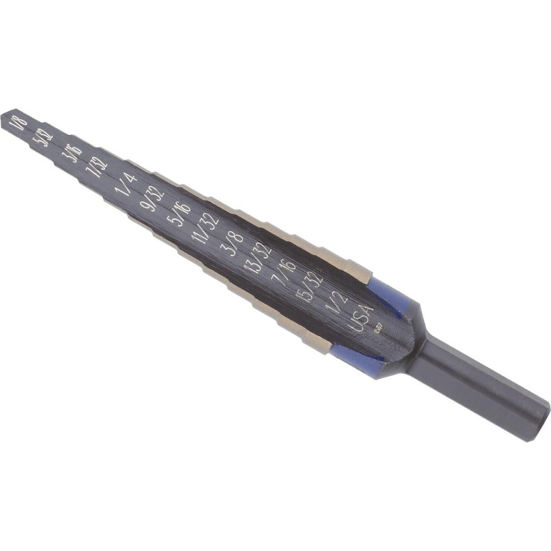 Irwin Unibit 1/8 In. – 1/2 In. #1 Step Drill Bit, 13 Steps