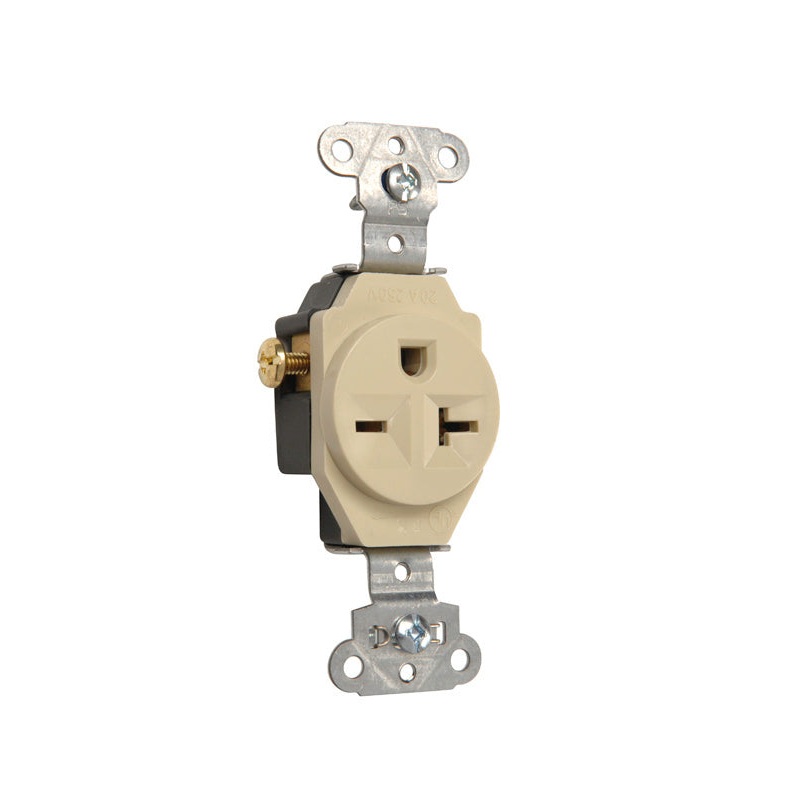 Legrand Pass & Seymour Heavy-Duty Spec Grade Single Receptacle Side Wire