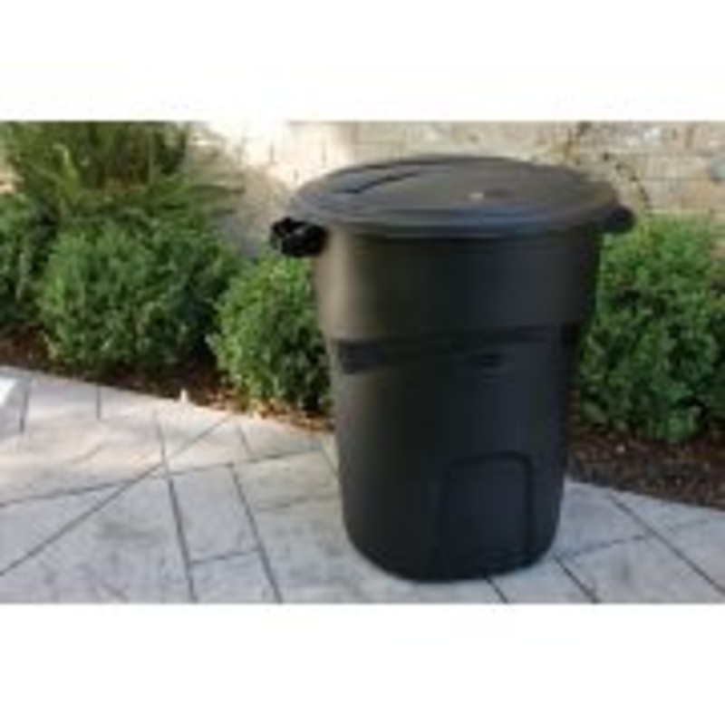 Rubbermaid Roughneck Non-Wheeled Trash Can, 32 Gallon Black