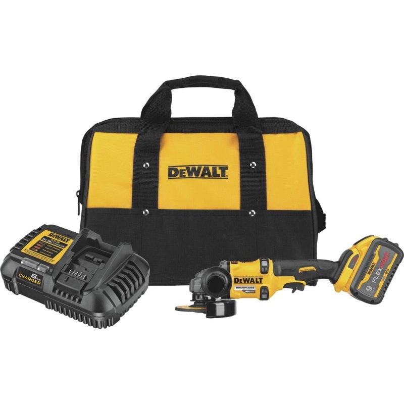DeWalt Flexvolt 60 Volt MAX Lithium-Ion Brushless 4-1/2 In. – 6 In. Cordless Angle Grinder with Kickback Brake Kit