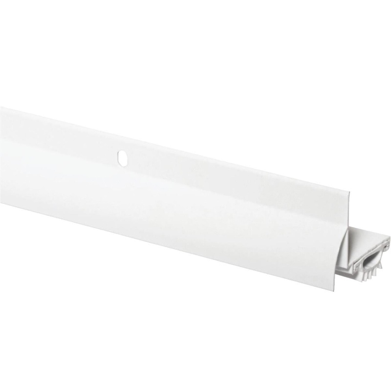 M-D 1.75 In. W. x 1.25 In. H. x 36 In. L. White Vinyl L-Shaped Door Bottom with Drip Cap
