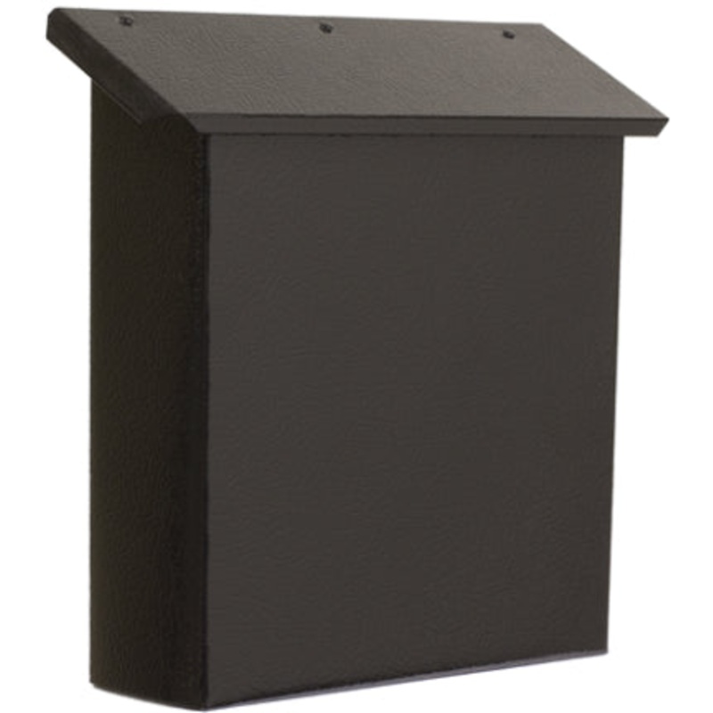 WALL MNT UPRIGHT CITY MAILBOX-BLACK FINSH