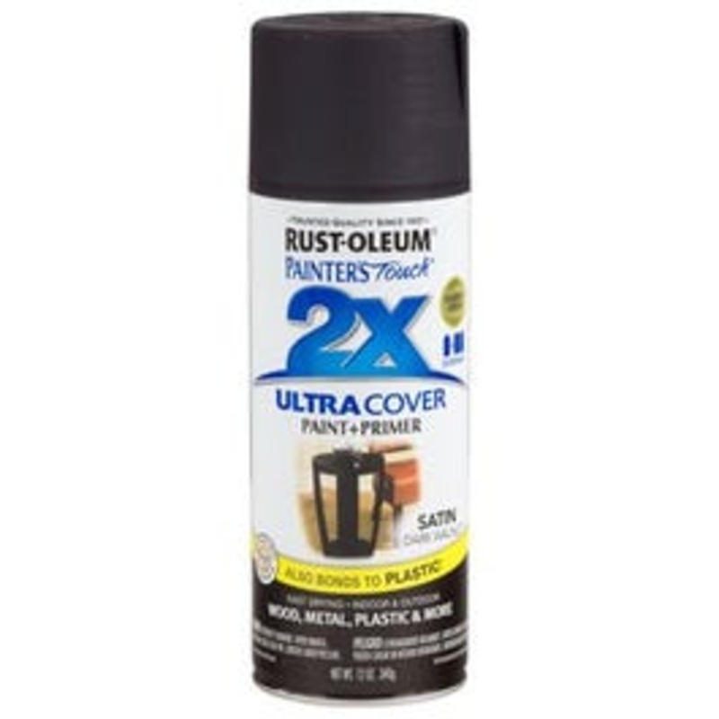 Painter’s Touch 2X Spray Paint, Satin Dark Walnut, 12-oz.