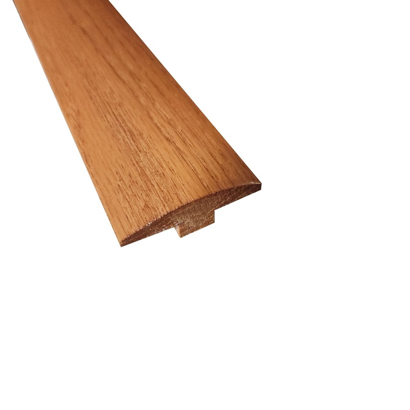 Prefinished Gunstock Oak Hardwood 1/4 in. Thick x 2 in. Wide x 78 in. Length T-Molding