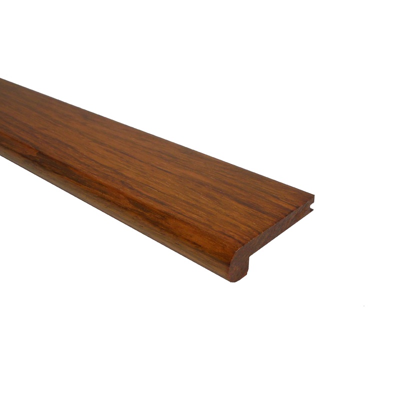 Prefinished Brazilian Cherry 3/8 in. Thick x 2.75 in. Wide x 6.5 ft. Length Stair Nose