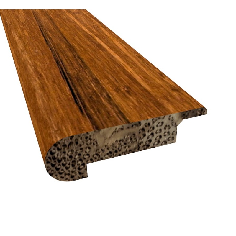 Prefinished Quick Click Distressed Raleigh Bamboo 3/8in. T x 3.25in. W x 72in. L Overlap Stair Nose