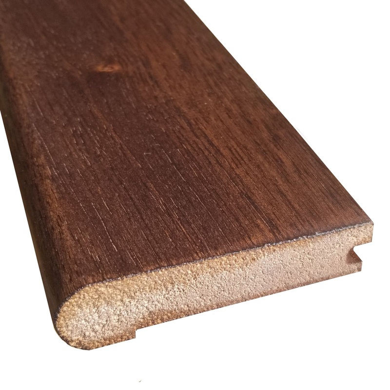 Prefinished Espresso Brazilian Oak 3/4 in. Thick x 3.13 in. Wide x 6.5 ft. Length Stair Nose