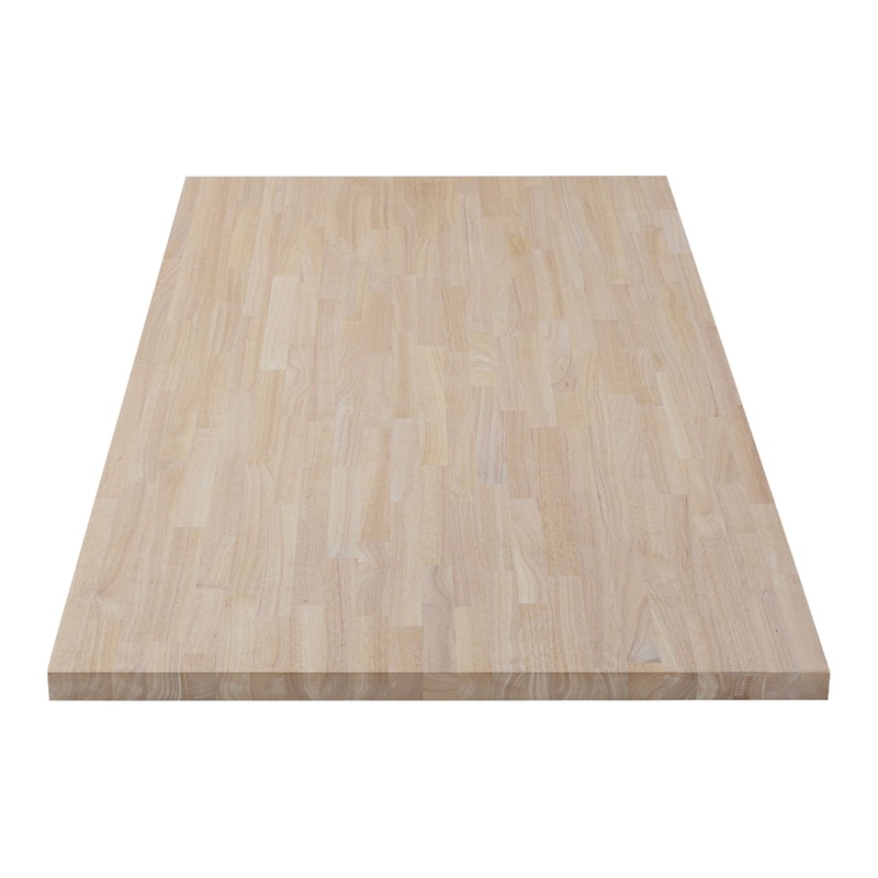 Unf. Essential Hevea 12 ft. L x 25 in. W x 1-1/2 in. Thick Solid Butcher Block Countertop