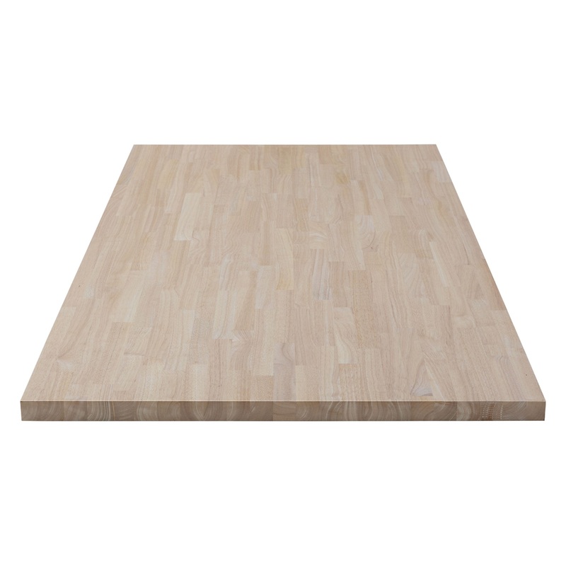 Unf. Essential Hevea 8 ft. L x 25 in. W x 1-1/2 in. Thick Solid Butcher Block Countertop