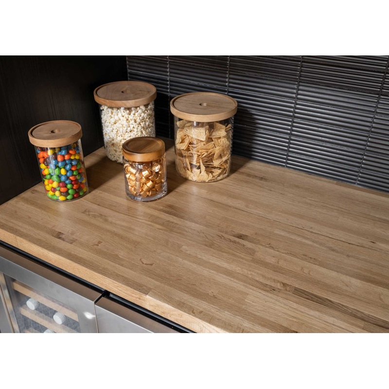 Unf. Signature White Oak 8 ft. L x 25 in. W x 1-1/2 in. Thick Solid Butcher Block Countertop