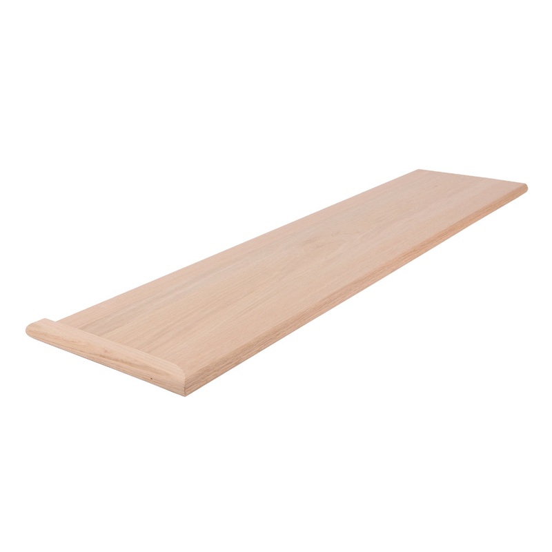 Unfinished Red Oak Select Solid Hardwood 1 in thick x 11.5 in wide x 48 in Length Reversible Tread