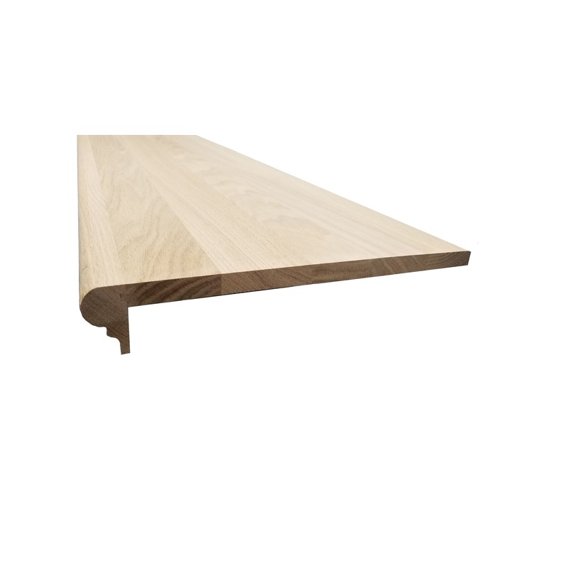Unfinished Solid Wood Red Oak 5/8 in. Thick x 11.5 in. Wide x 36 in. Length Retrofit Stair Tread
