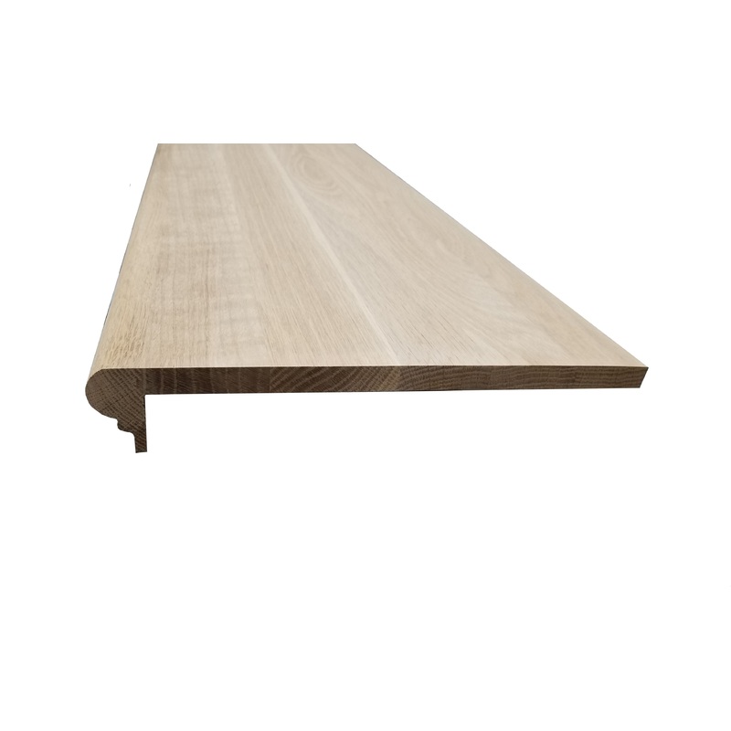 Unfinished Solid Wood White Oak 5/8 in. Thick x 11.5 in. Wide x 36 in. Length Retrofit Stair Tread