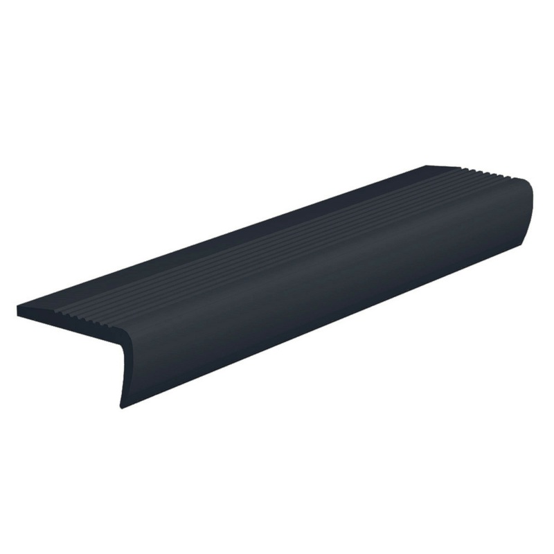 Commercial Rubber #3 Stair Nosing 2-5/8 in. x 9 ft. – Black