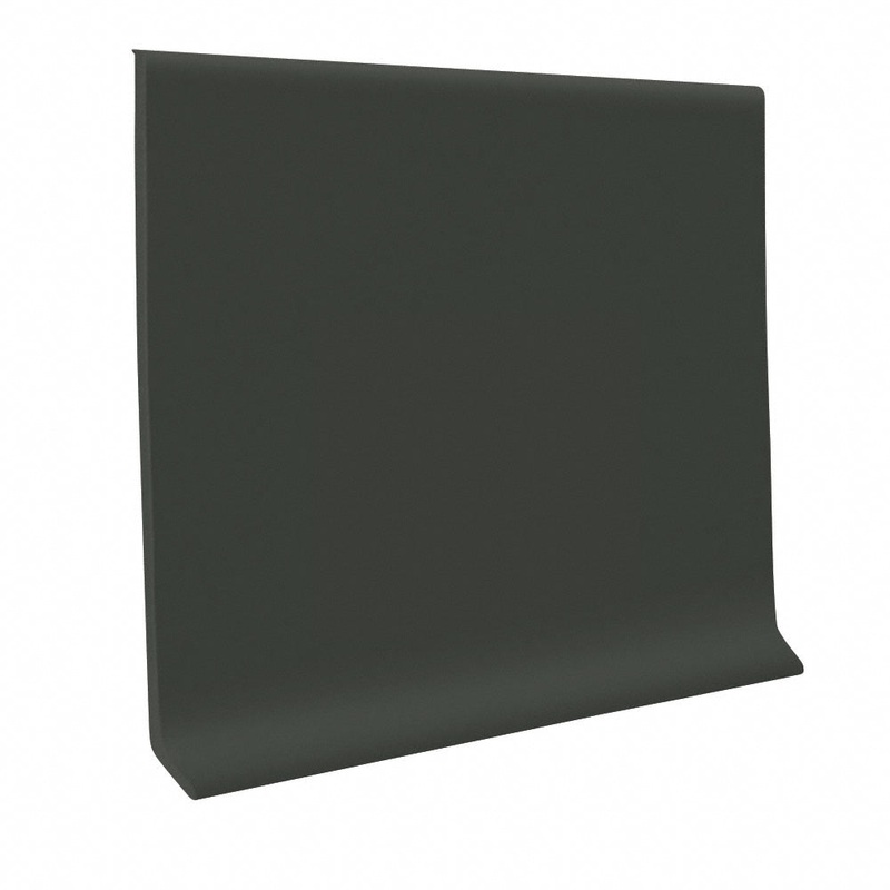 Cove Base Vinyl 4 in x 4 ft pcs Black/Brown 120 ft/bx Baseboard
