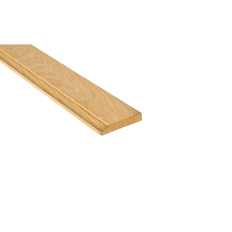Unfinished White Oak 3-1/4 in. Tall x 9/16 in. Thick x 8 ft. Length Baseboard