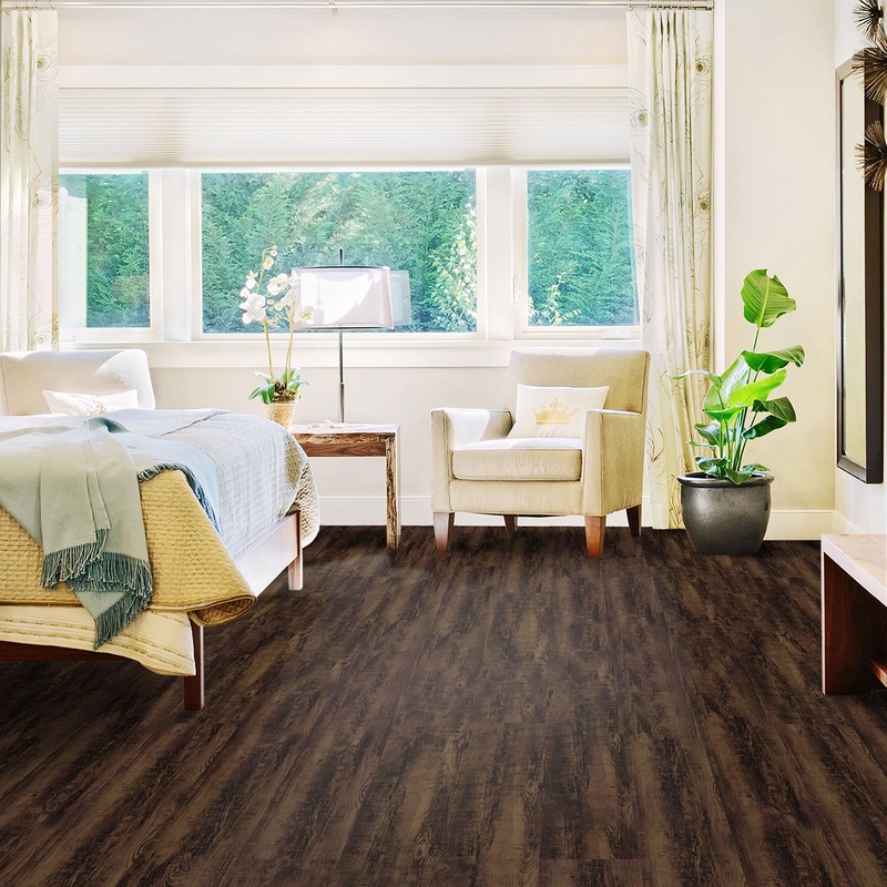 8mm Tea Party Brown Waterproof XRP Vinyl Plank Flooring 6 In Wide