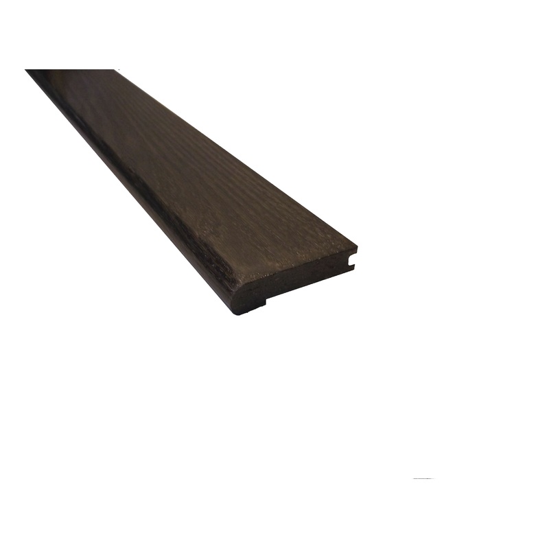 Prefinished Expresso Oak 3/4 in. Thick x 3.13 in. Wide x 6.5 ft. Length Stair Nose