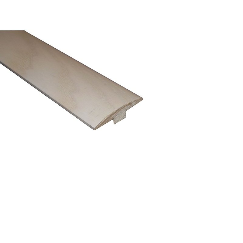 Prefinished Matte Carriage House White Ash 2 in. Wide x 6.5 ft. Length T-Molding