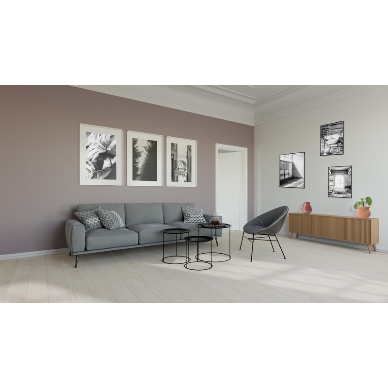 8mm Winter Elm w/Pad Water-Resistant Laminate Flooring 7.48in. Width x 50.67 in. Length