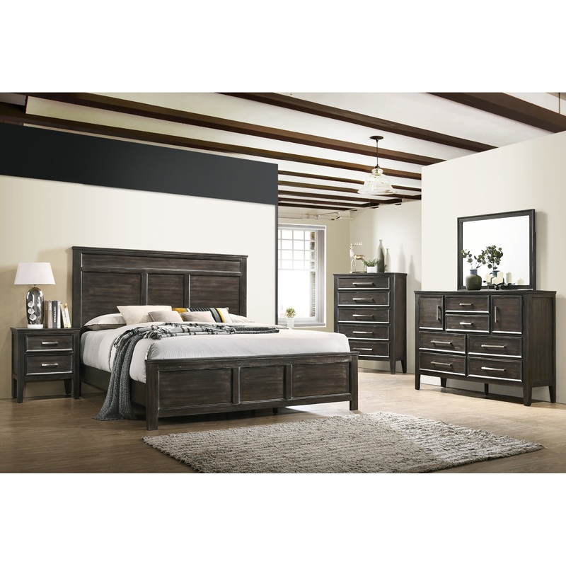 Andover Classic 5 Piece Panel Bedroom Set (Nutmeg)