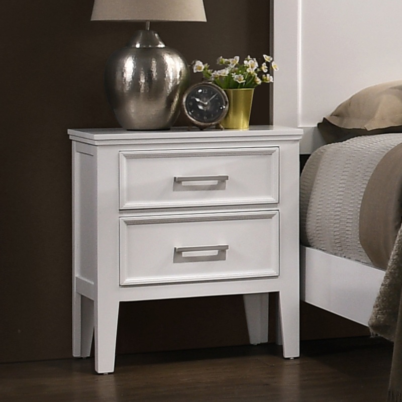 Andover Nightstand|White|Nutmeg