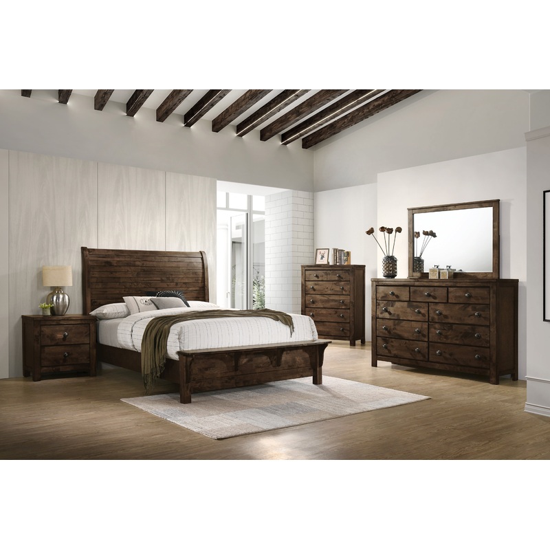 Blue Ridge Rustic Sleigh 3 Piece Bedroom Set