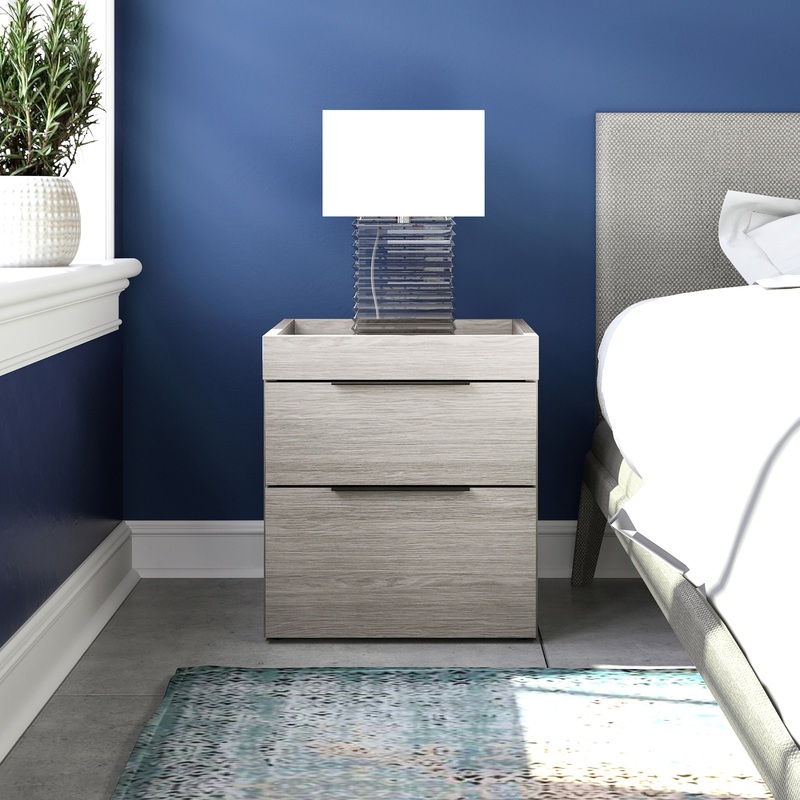 Capri Nightstand|Weathered Grey|Black|White