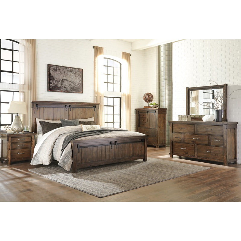 Lakeleigh Industrial Modern Panel 2 Piece Bedroom Set