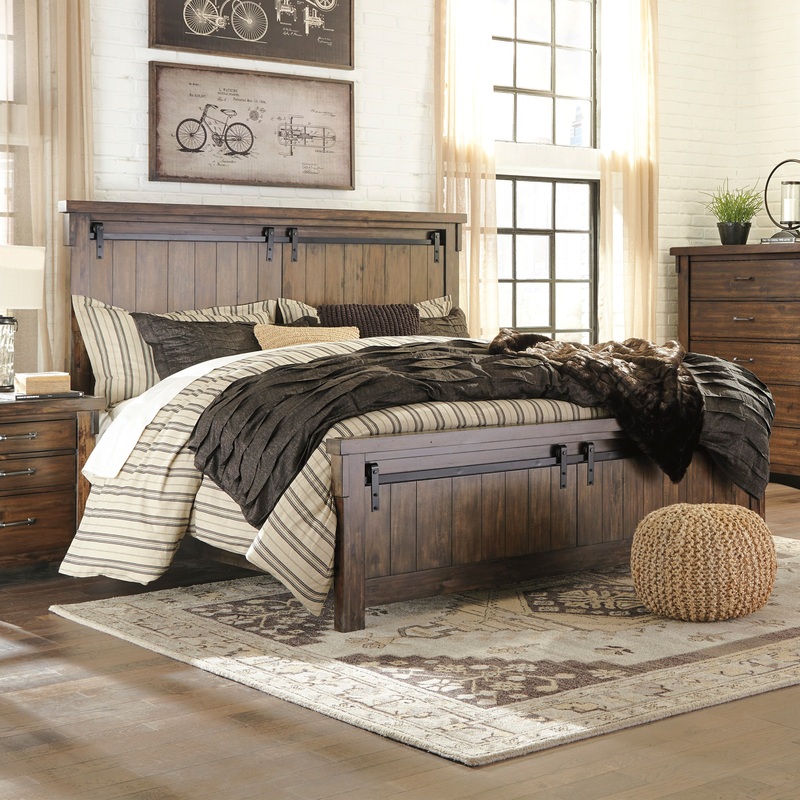 Lakeleigh Industrial Modern Panel Bed