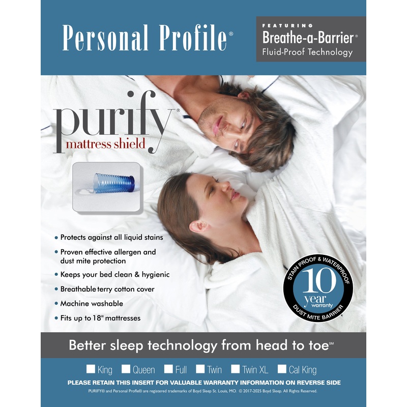 Personal Profile Purify Mattress Protector