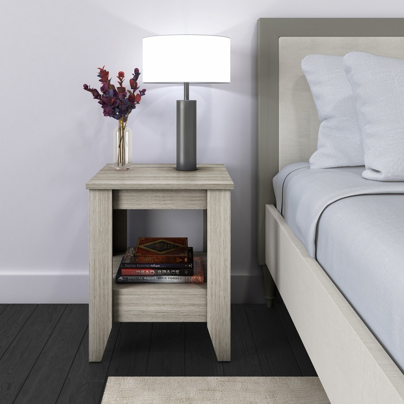 Prato Nightstand|Weathered Grey|White|Black|Cherry